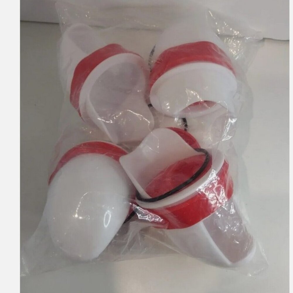 Chicken Feeder Kit for Buckets Red/White 4 Feeders DIY